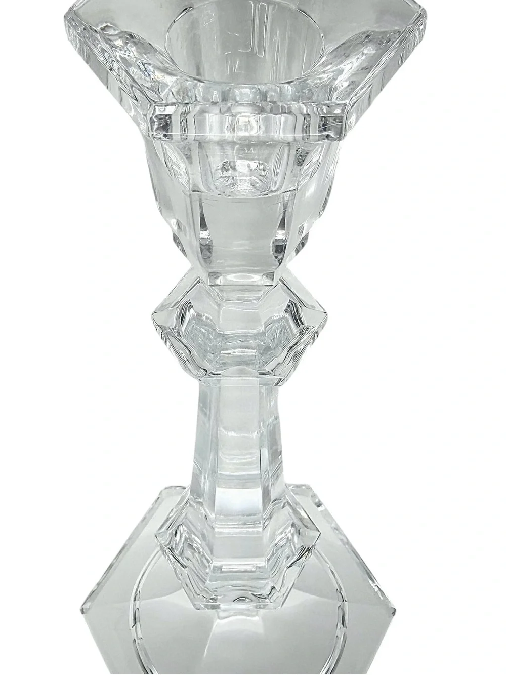 Baccarat France Pair of Harcourt Versailles Crystal Candlestick Holders